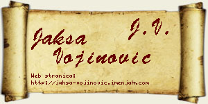 Jakša Vojinović vizit kartica